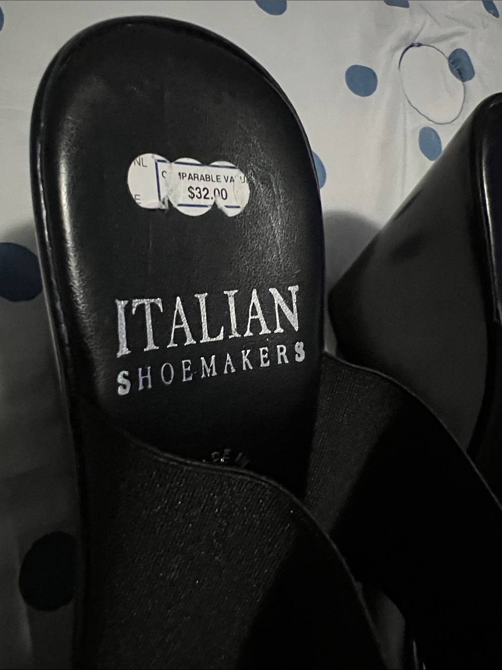 Italian Shoemakers Black Slip-On Wedge Mules - Picture 2 of 6